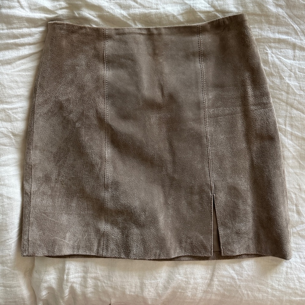 BLANK NYC Tan Suede Mini Skirt - 2